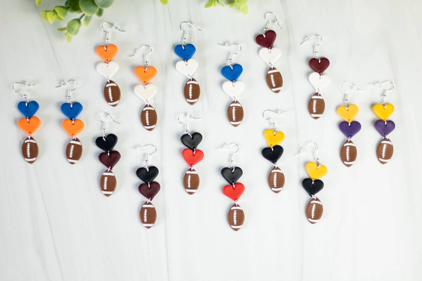 Football Team Dangles Black/Red