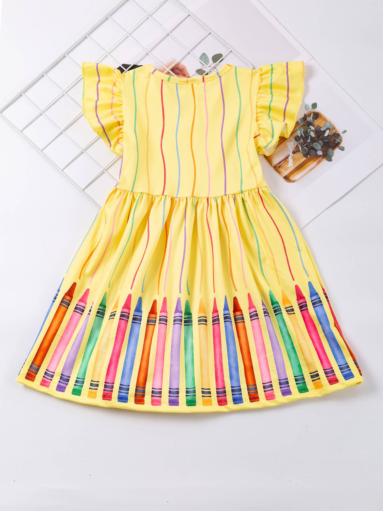 Colorful Crayon Twirl Dress