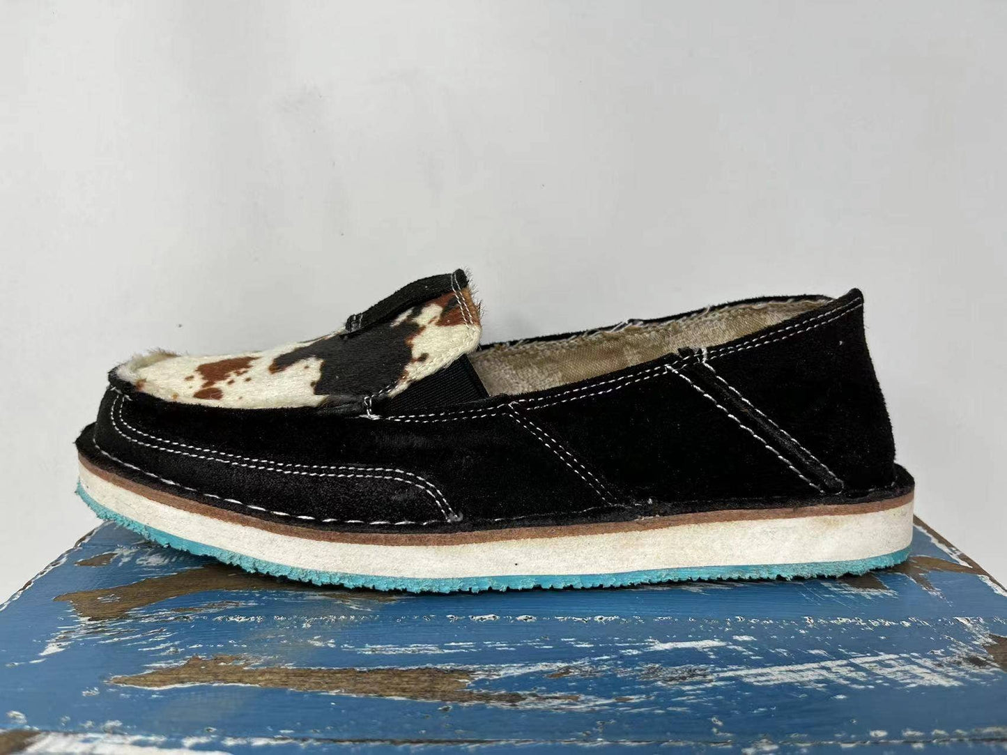 Cow Print Accent Slip-on