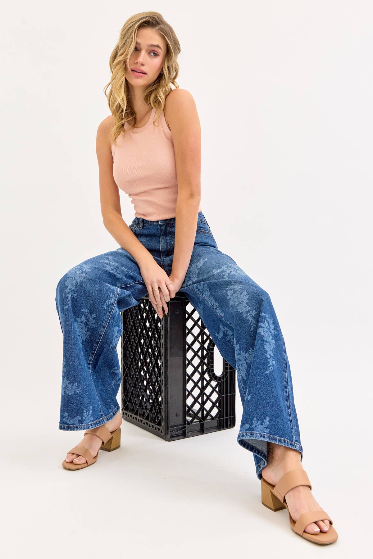 High Rise Floral Wide Leg