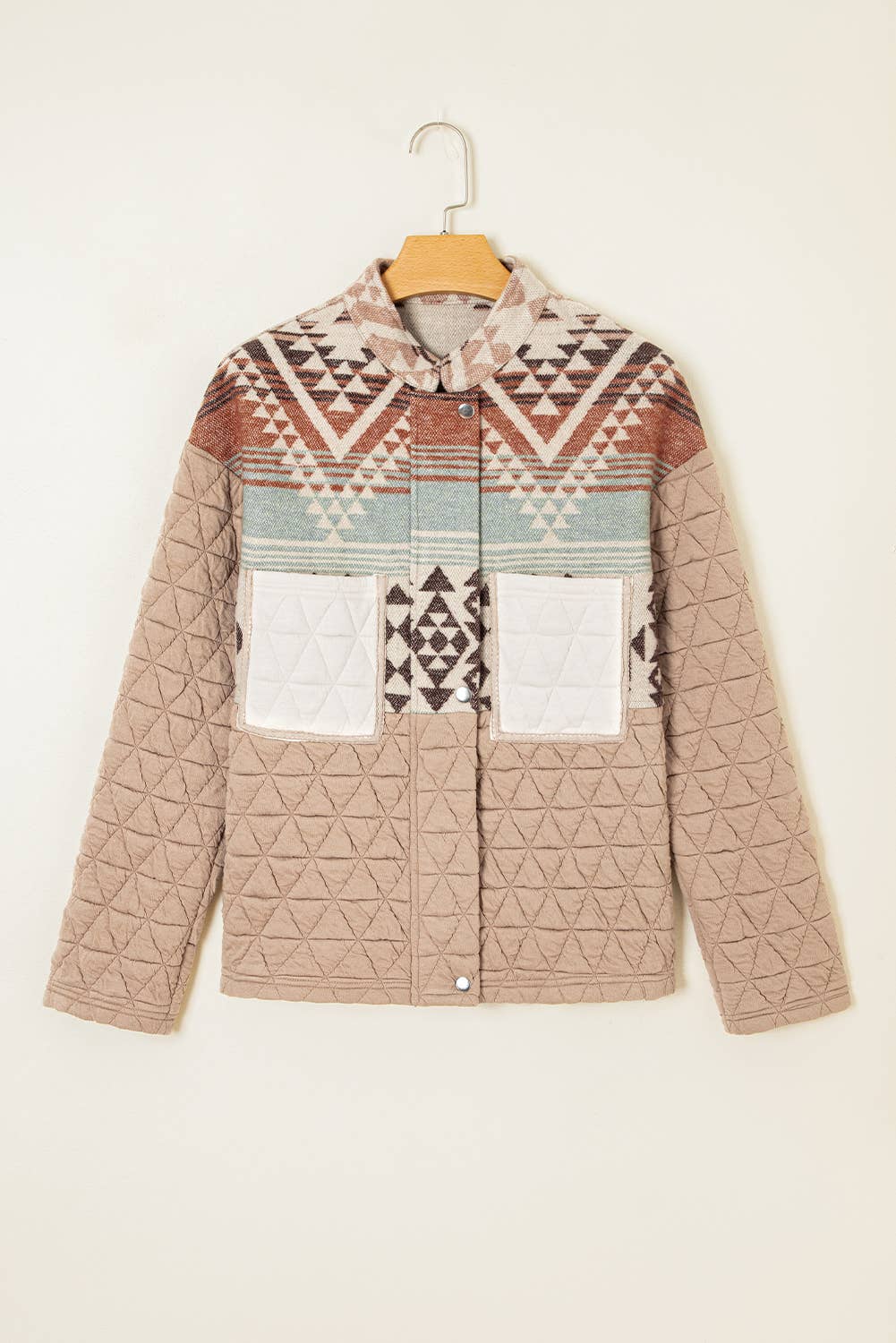 Aztec Quilted Patchwork Western Fashion Jacket