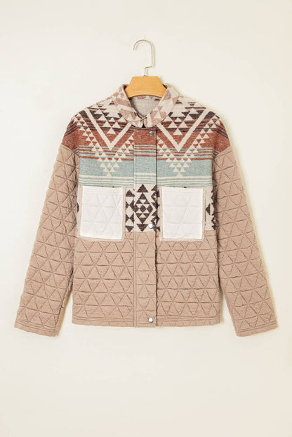 Aztec Quilted Patchwork Western Fashion Jacket