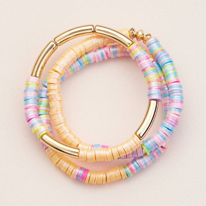 Colorful Heishi Bead Stretch Bracelets