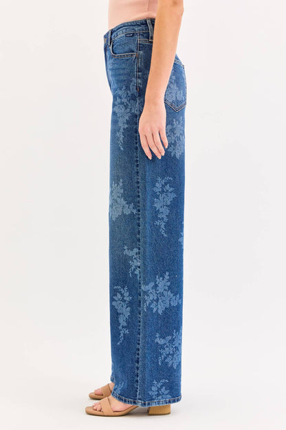 High Rise Floral Wide Leg