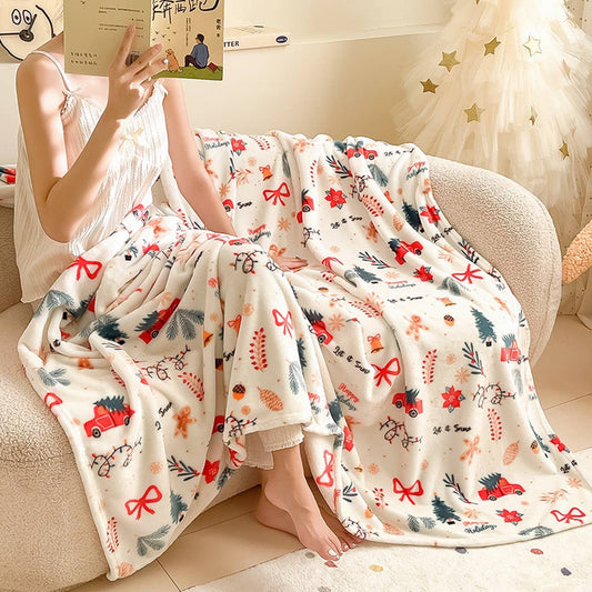 Christmas Flannel Throw Blanket