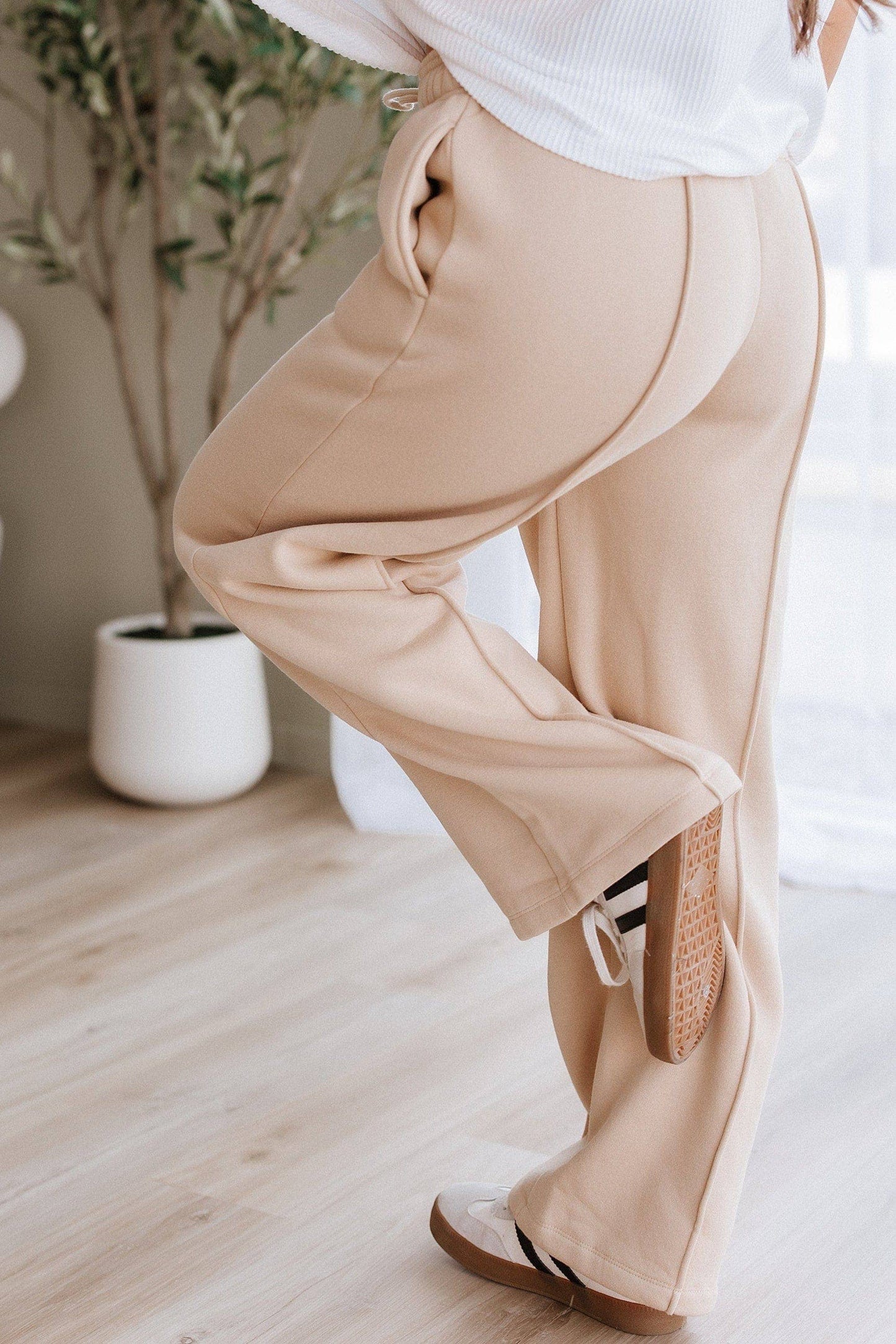 Drawstring Wide Leg Pants