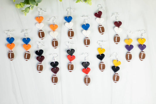 Football Team Dangles Black/Red