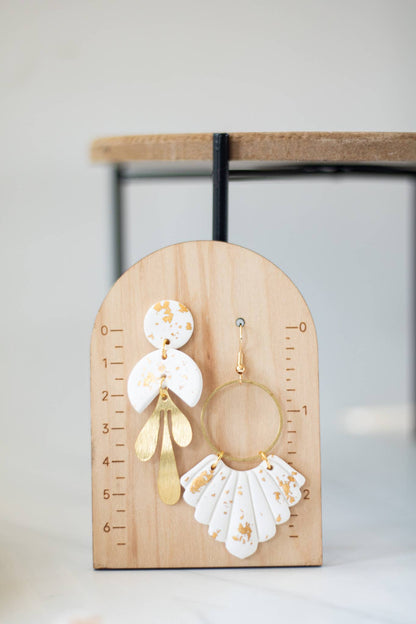 Gold Flaked Collection: Leaf drop dangles