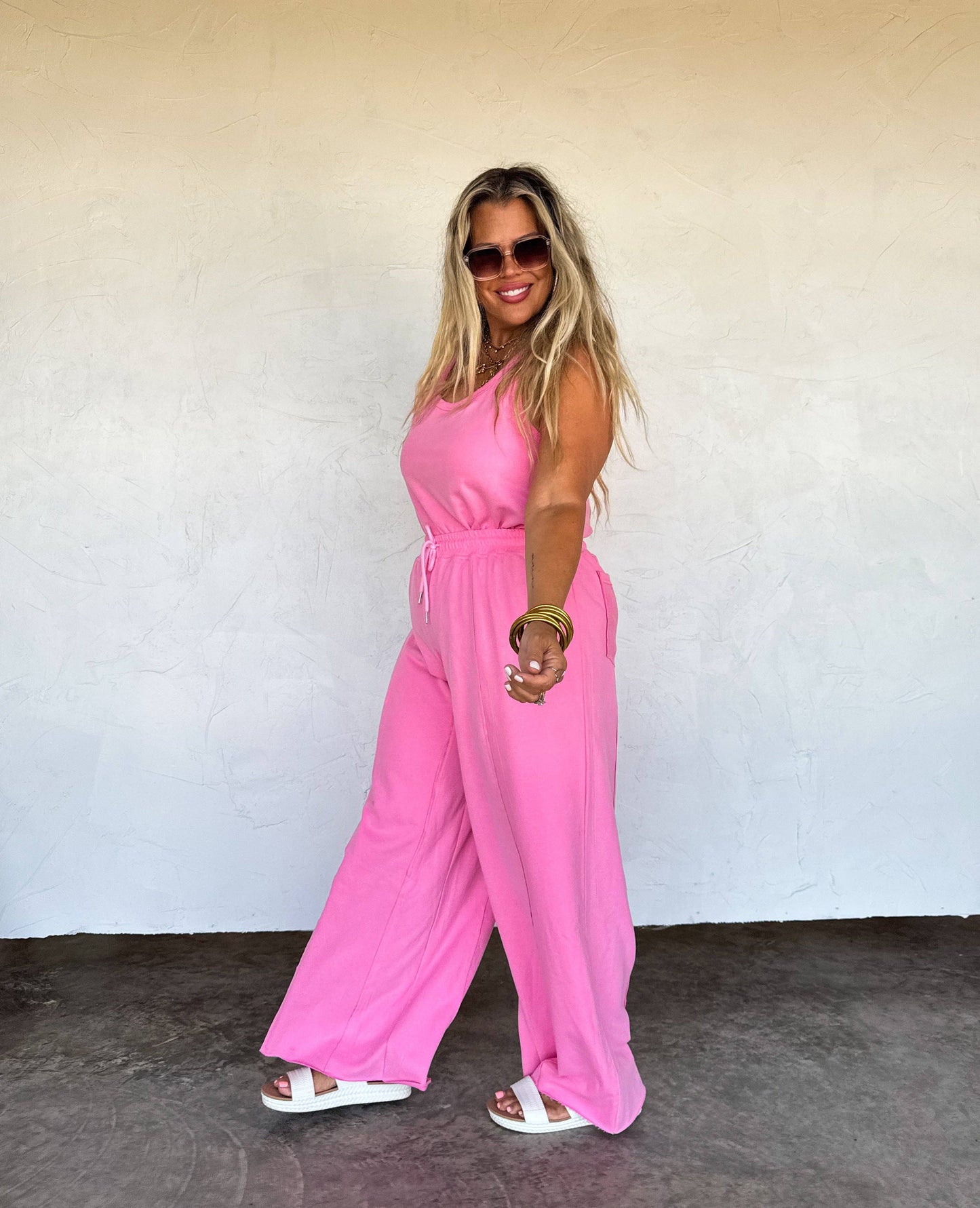 Hot Pink TERRY JUMPER