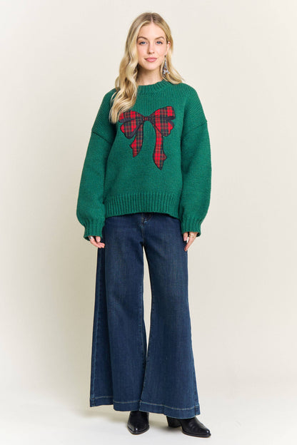 Plaid Bow Sweater