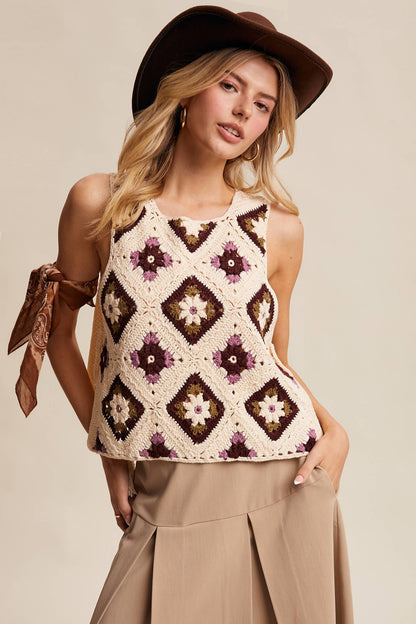 Crochet Granny Square Vest