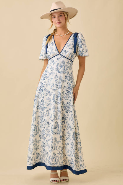 Pony Maxi Dress With Bubble Sleeve