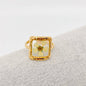 18K Gold Plated Stainless Steel Floral Ring