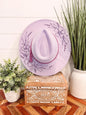 Engraved Lavender Floral Hat