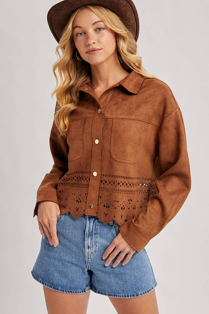 WESTERN BUTTON DOWN DIE-CUT JACKET