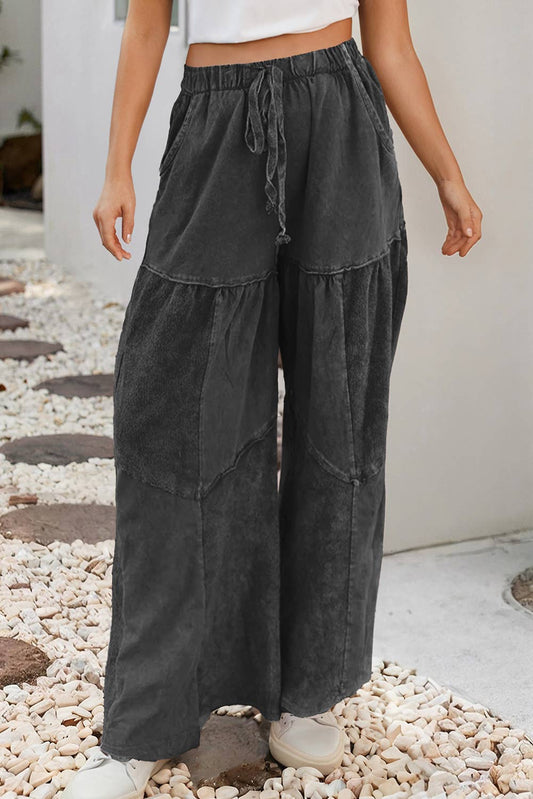 Mineral Wash Wide Leg Pants