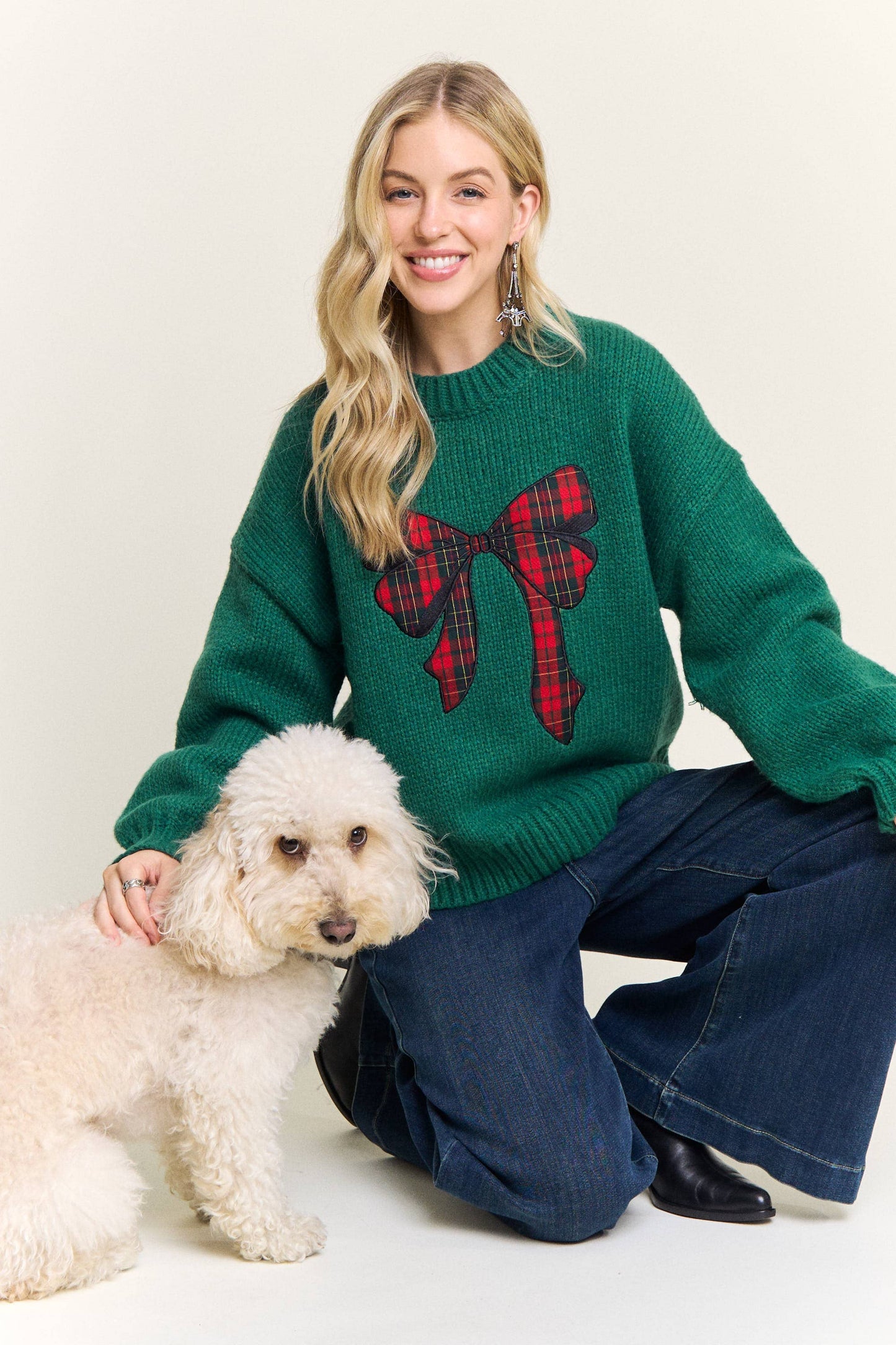 Plaid Bow Sweater