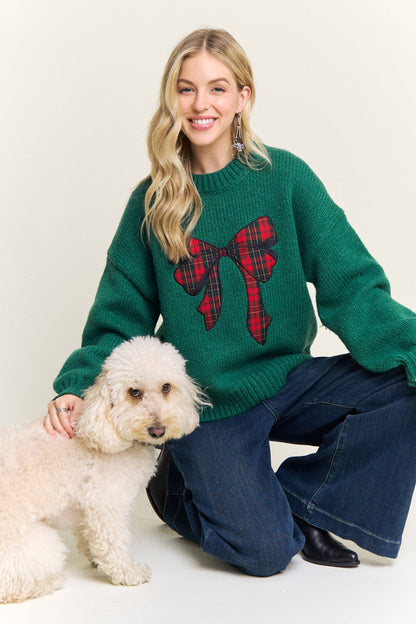 Plaid Bow Sweater