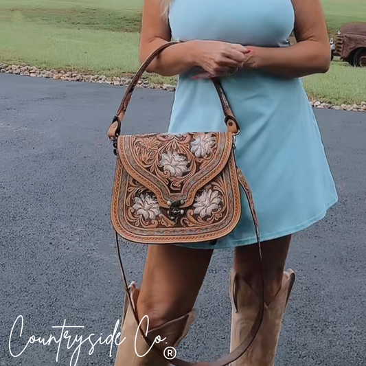 Tooled Leather Handbag