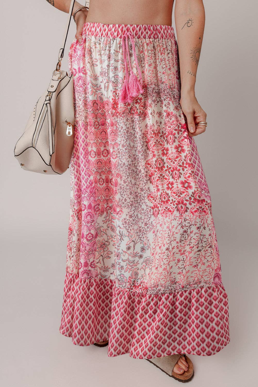 Boho Pattern Maxi Skirt