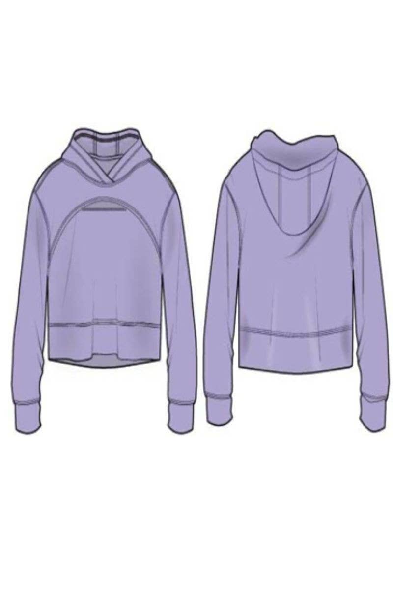 Girls Scuba Hoodie with Keyhole