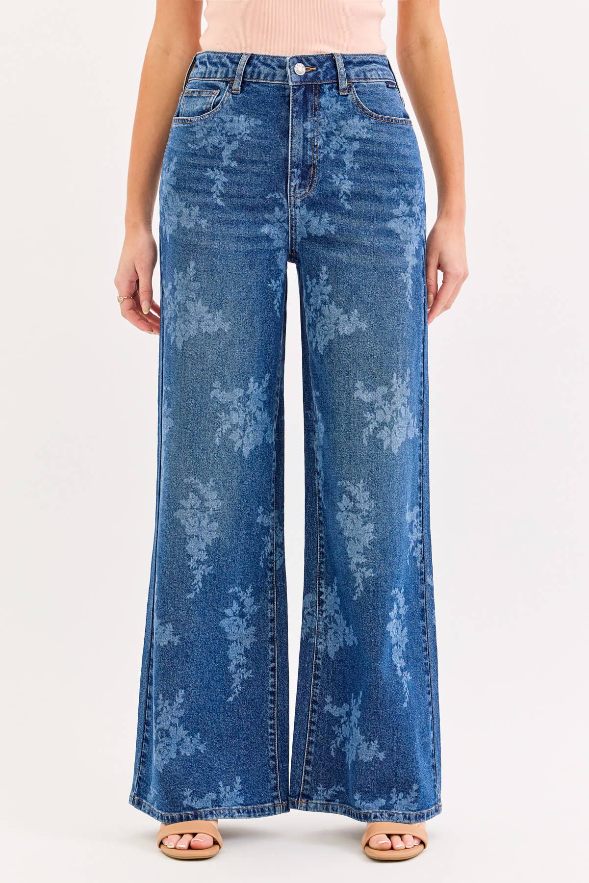 High Rise Floral Wide Leg