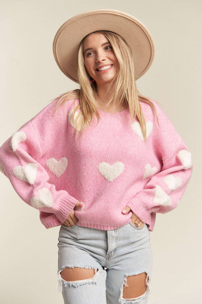 LOVELY  HEART SWEATER