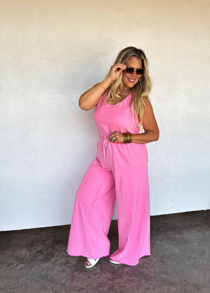 Hot Pink TERRY JUMPER