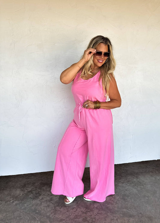 Hot Pink TERRY JUMPER