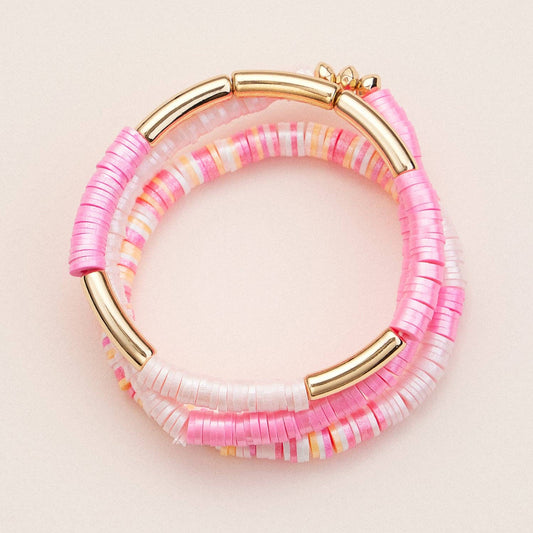 Colorful Heishi Bead Stretch Bracelets