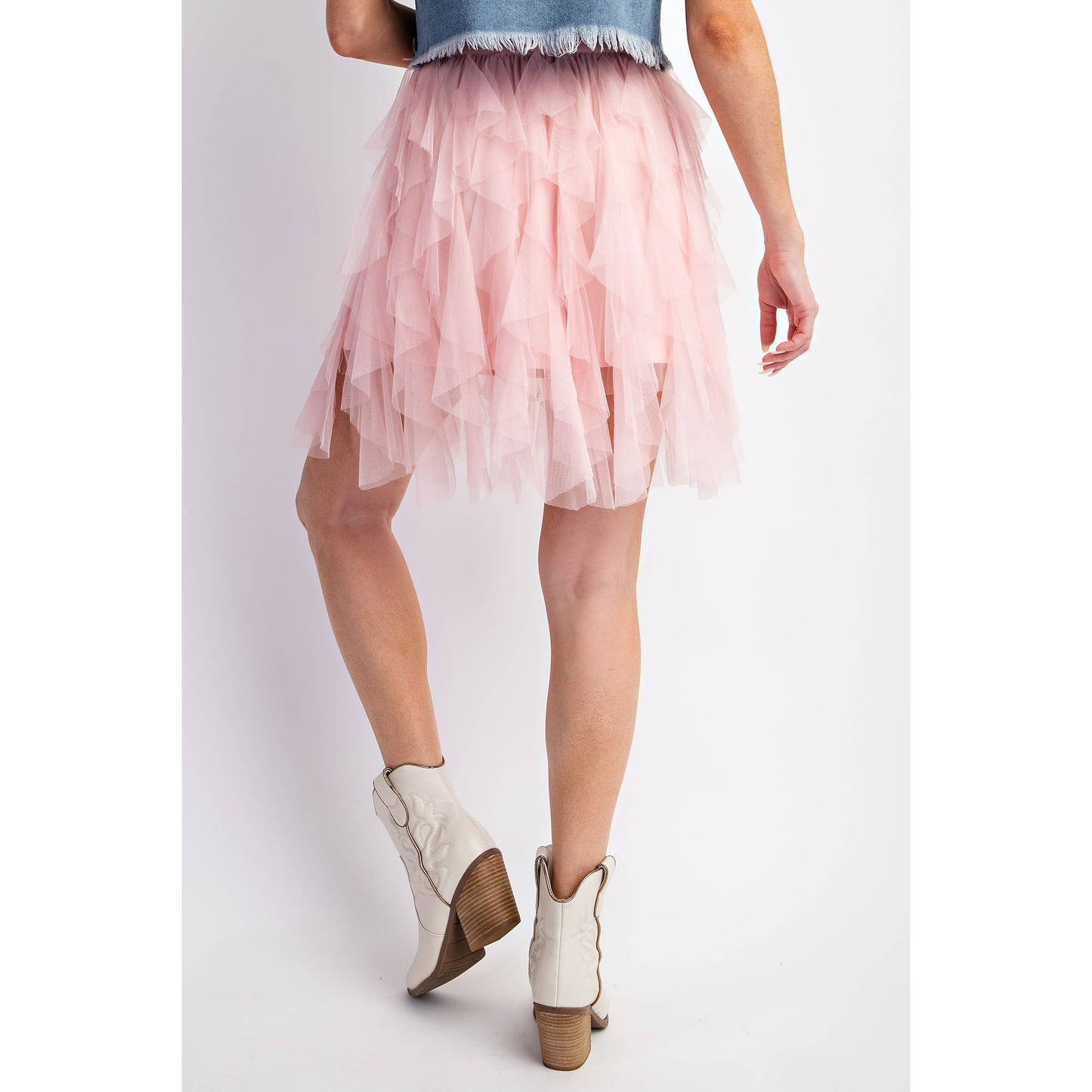 CASCADING TULLE MINI SKIRT