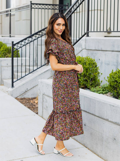 Floral Belted Dress