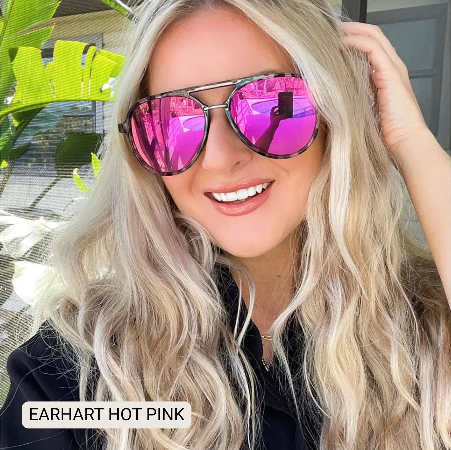 Women’s Aviator Polarized Everyday Chic: Hot pink