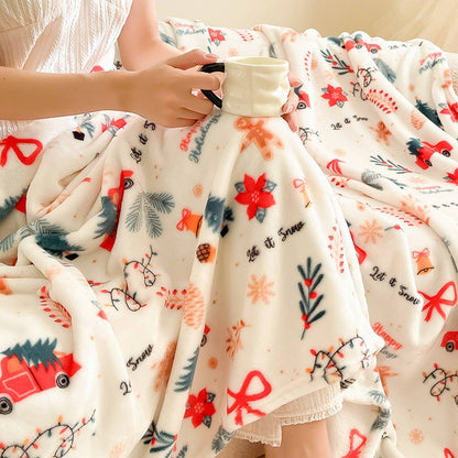 Christmas Flannel Throw Blanket