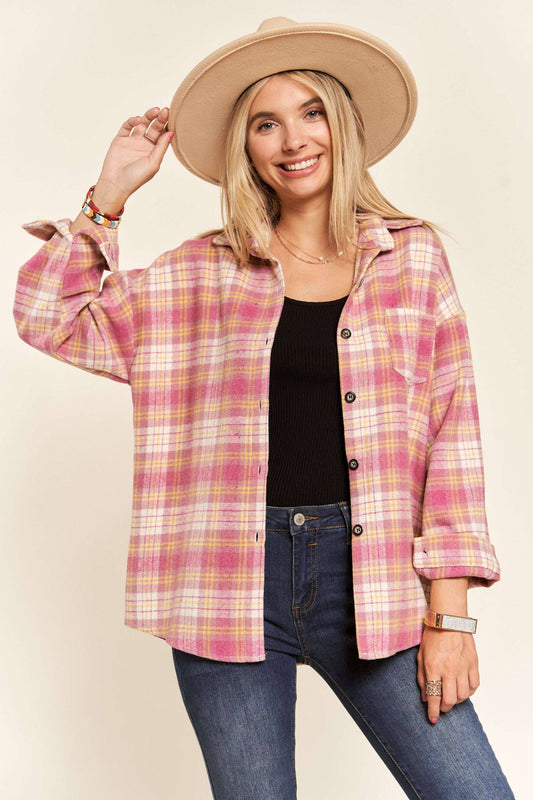 Classic Plaid Shirt in Pink