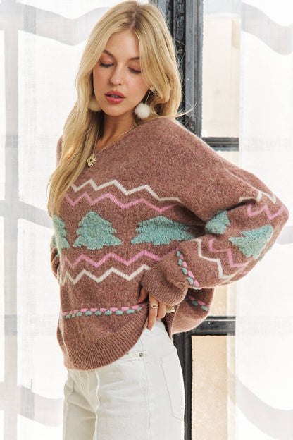Gingerbread Tree Sweater