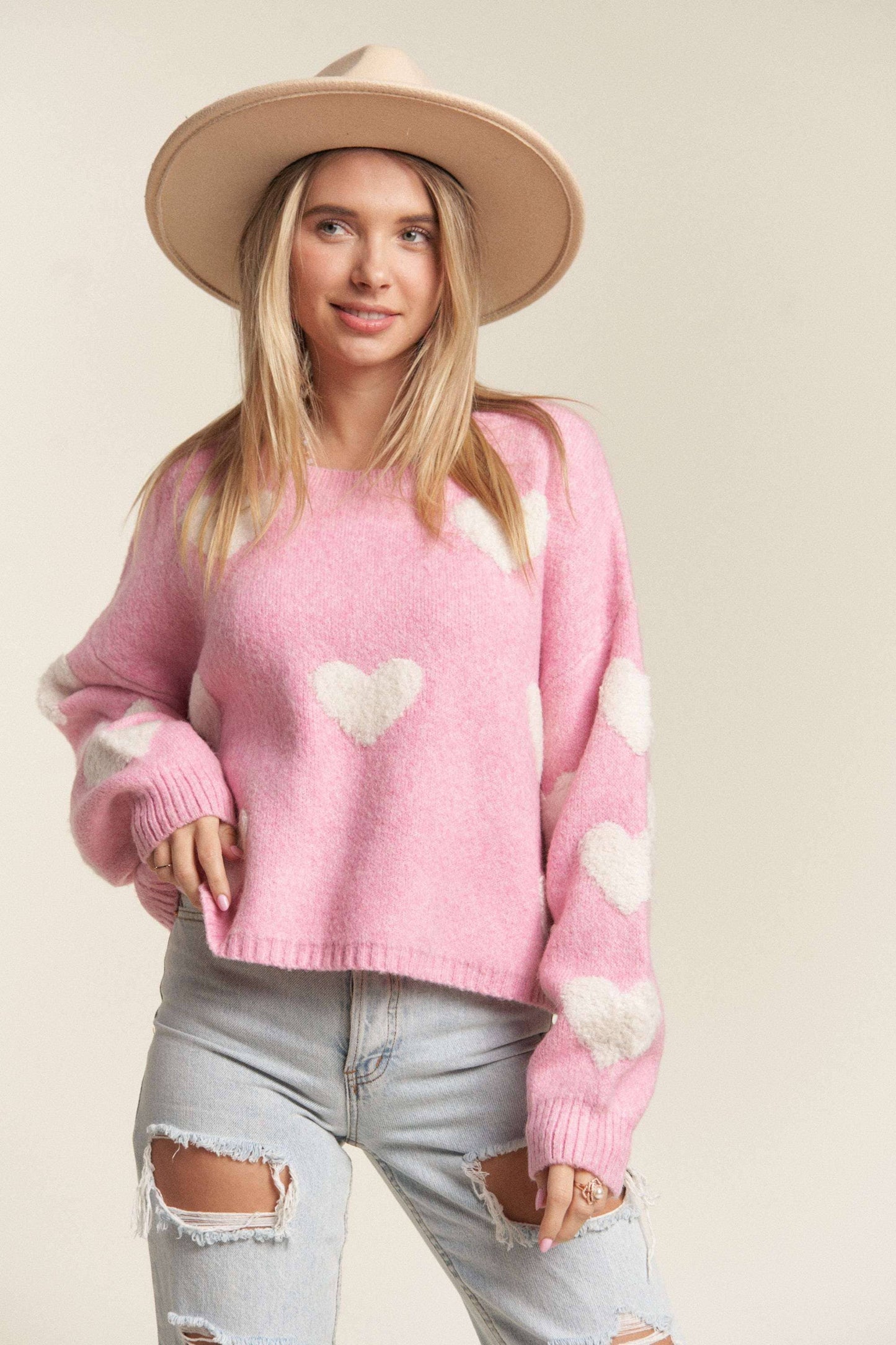 LOVELY  HEART SWEATER