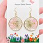 Delphinium & Queen Anne's Lace Flower Earrings
