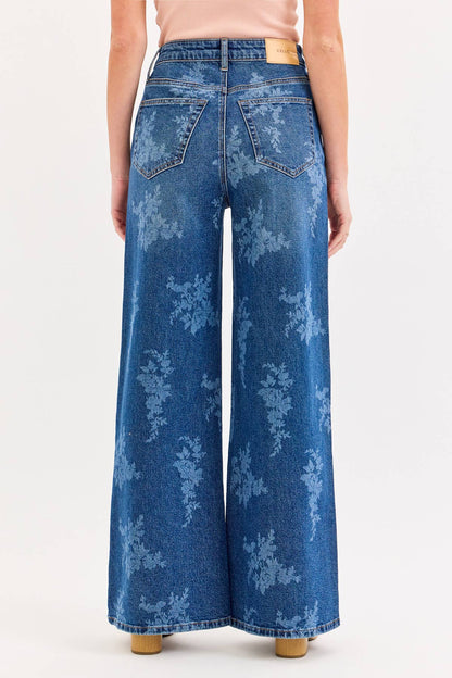High Rise Floral Wide Leg