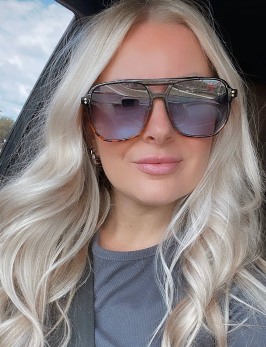 Oversized Aviator : Black