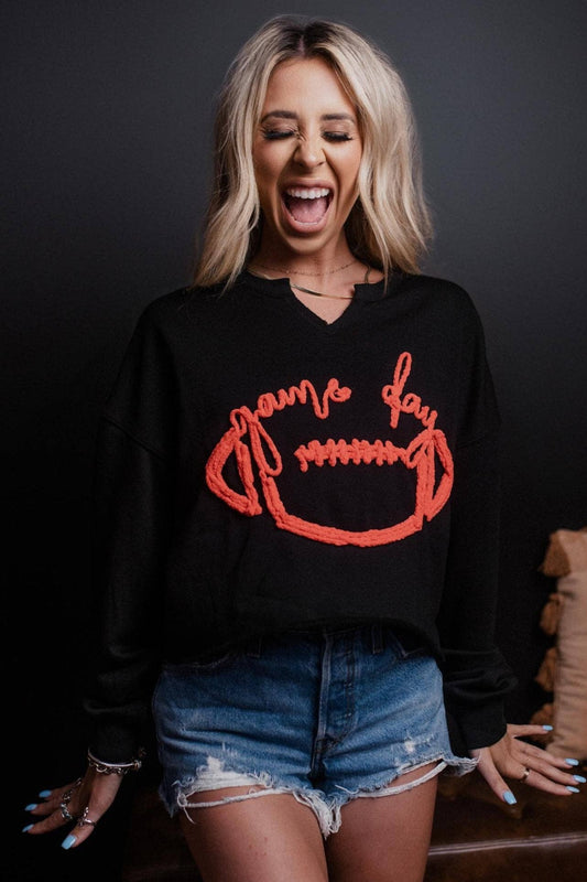 Game Day Rope Crop Sweatshirt