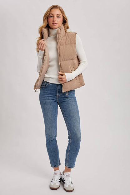 CORDUROY PUFFER VEST