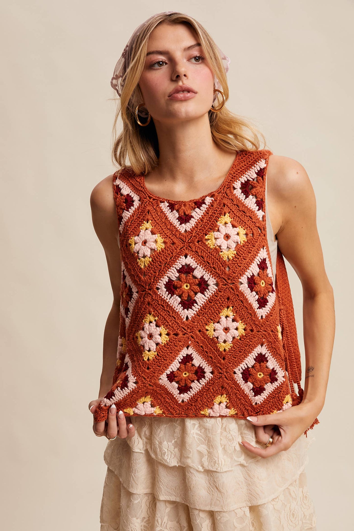 Crochet Granny Square Vest