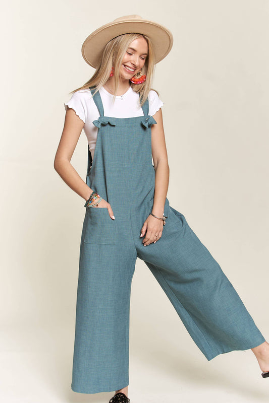 WIDE LEG OVERALL JUMPSUIT