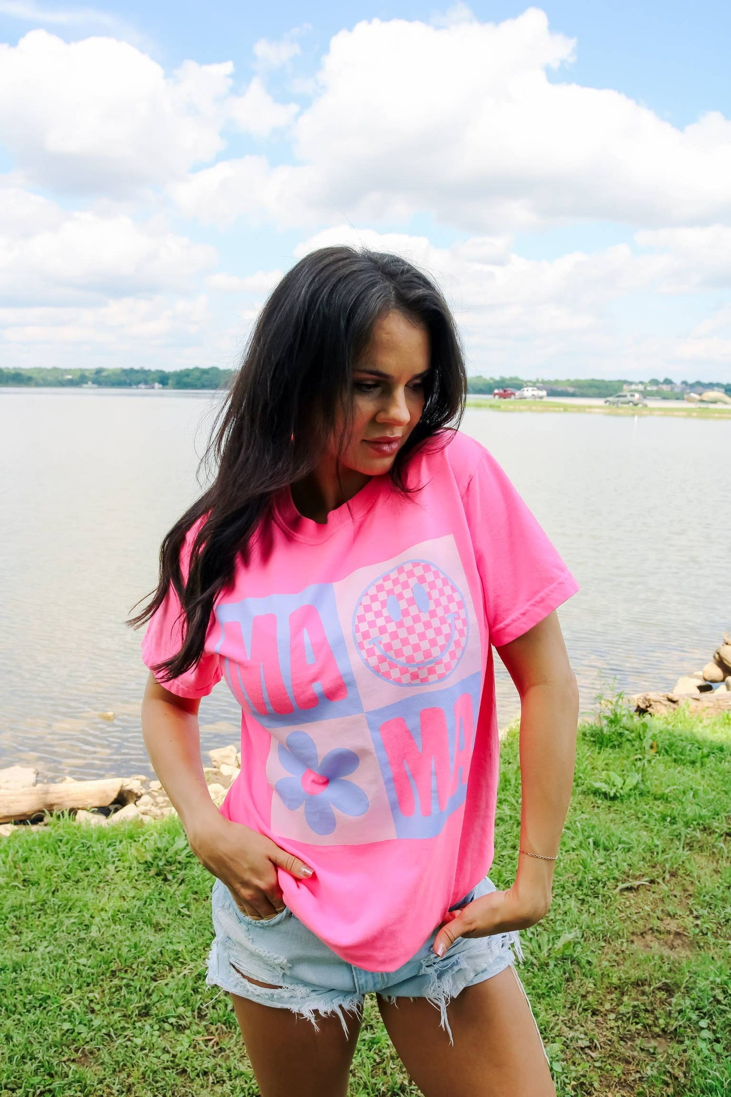 Mama Neon Pink Tee