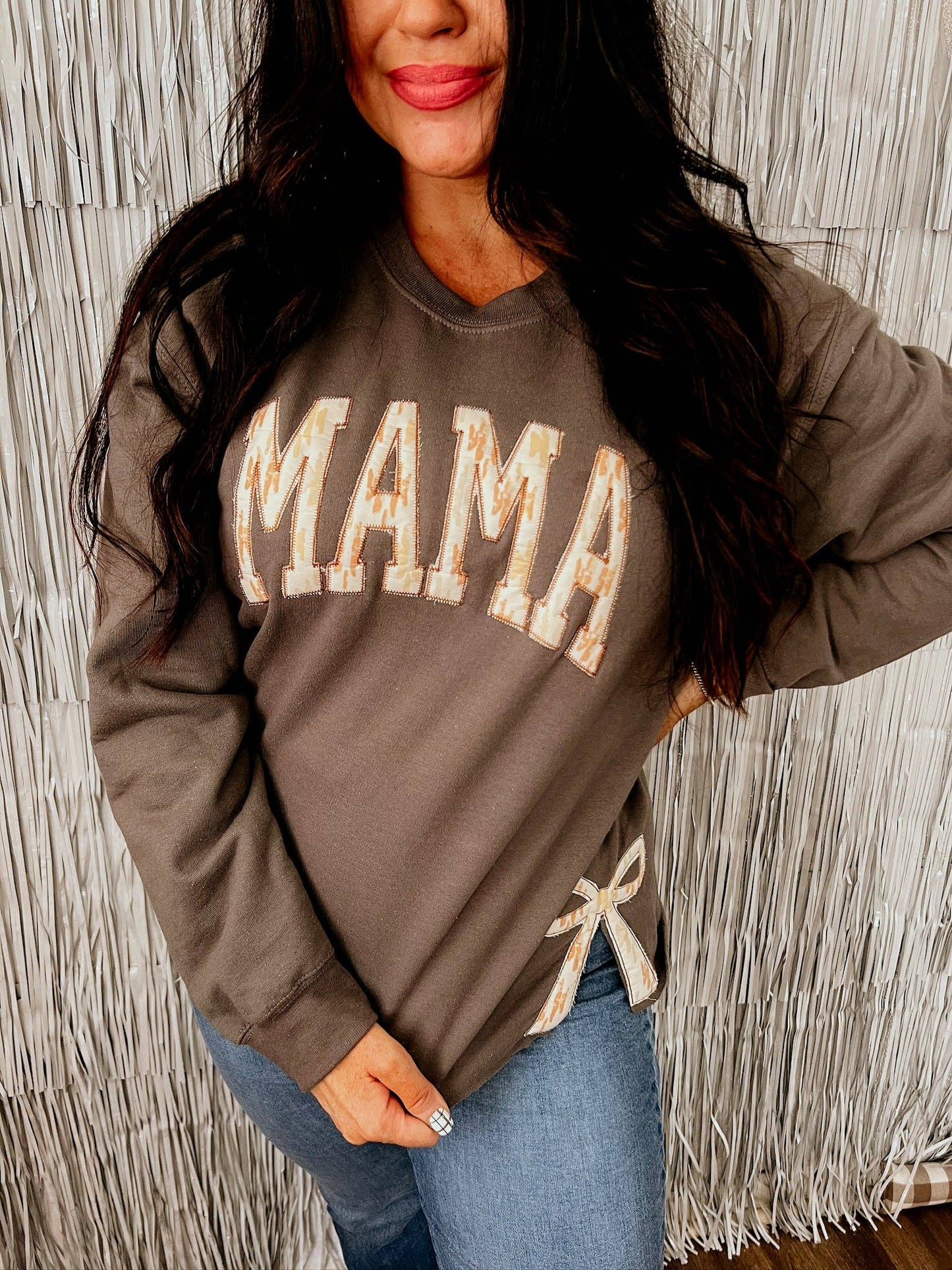MAMA Bow Sweatshirt | Handmade