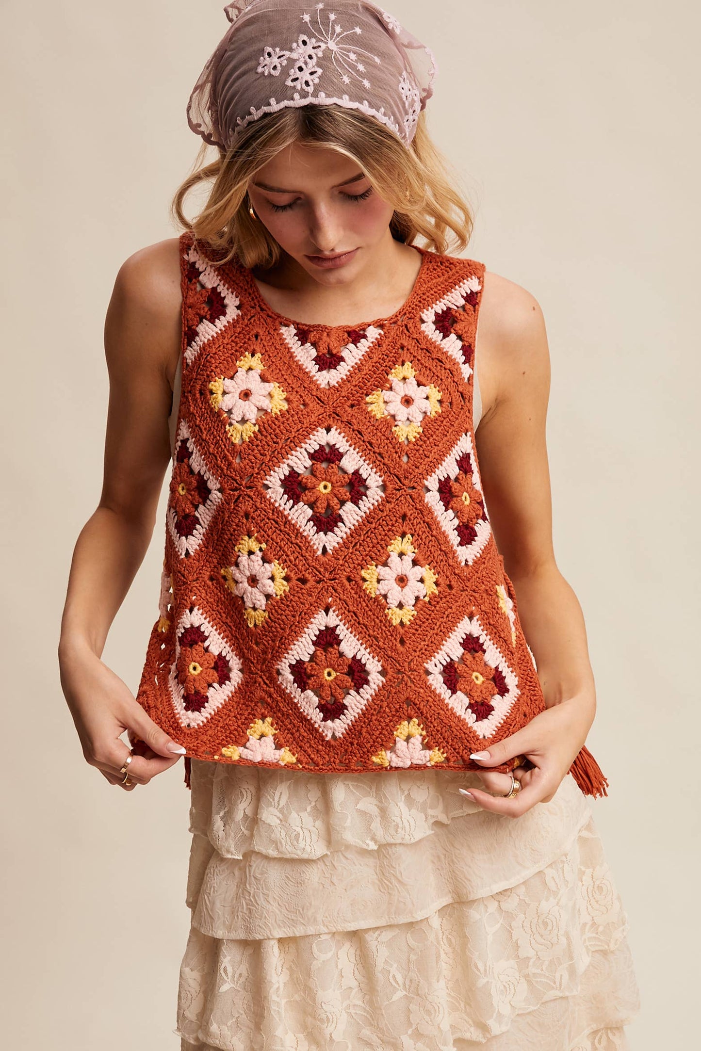 Crochet Granny Square Vest