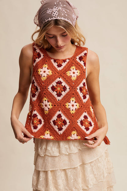 Crochet Granny Square Vest