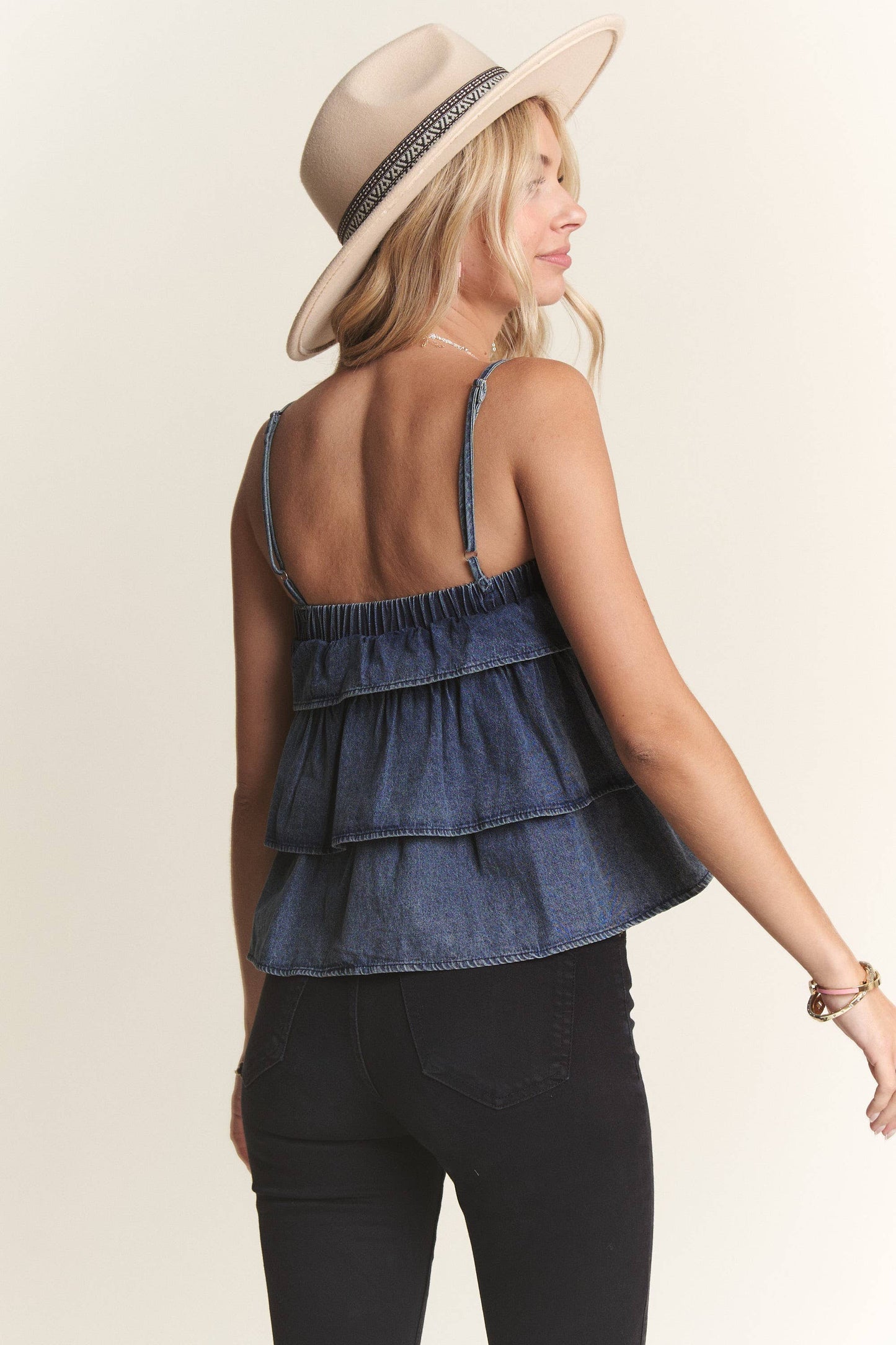 DENIM LAYERED TANK TOP