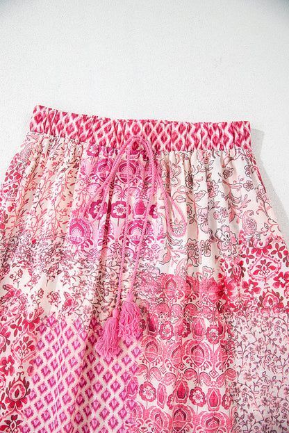 Boho Pattern Maxi Skirt